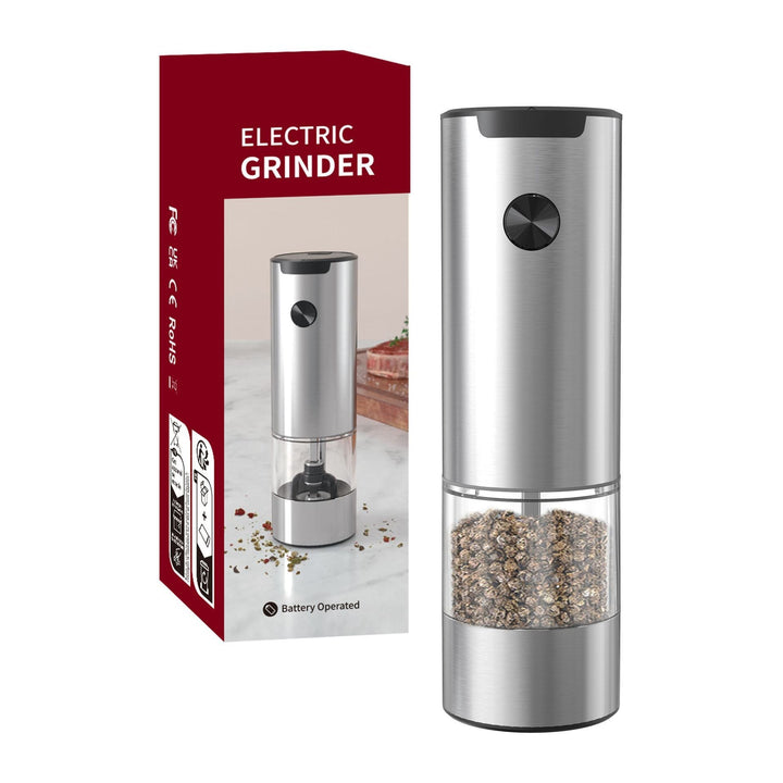 Ground Black Pepper Electric Grinder with stainless steel design and multiple power options