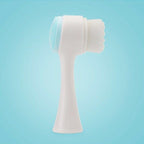 Soft bristle facial cleansing brush with PBT fibers and ABS handle