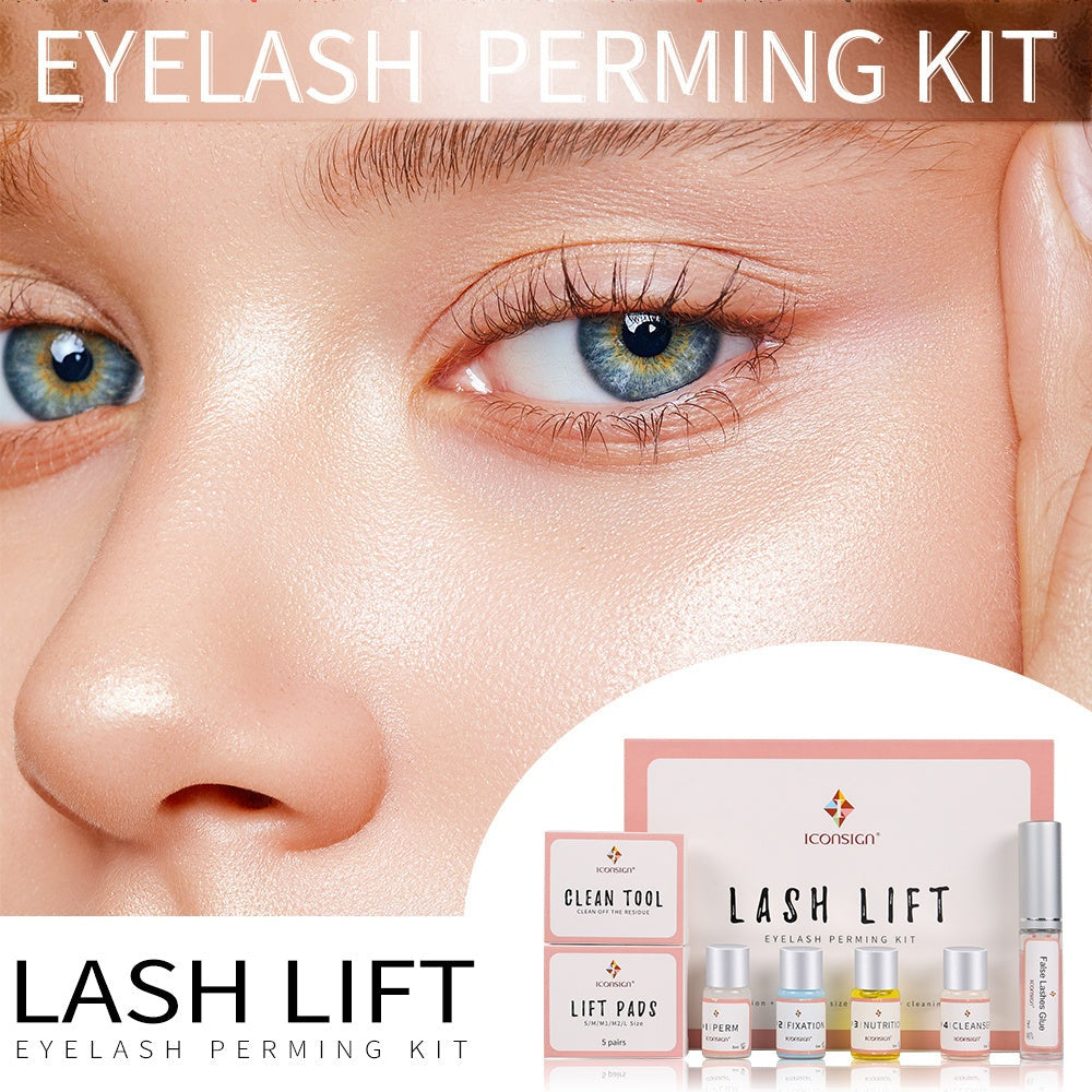 ICONSIGN Lash Lift Kit with perm lotions, glue, silicone pads, and tools