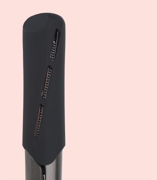 2-in-1 hair straightener and crimper with ceramic plates and LCD temperature display