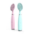 Portable electric silicone facial cleansing brush for deep pore cleaning
