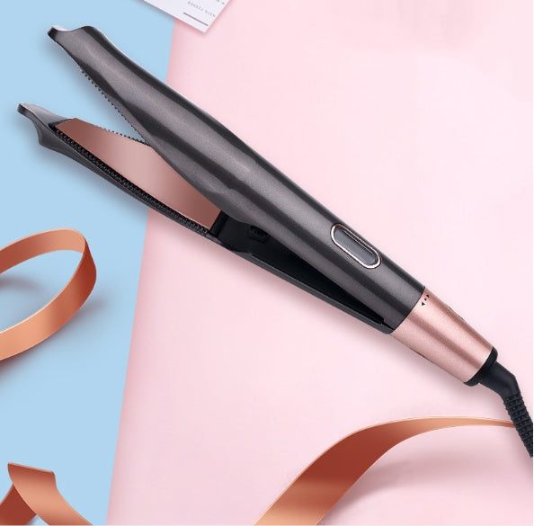 2-in-1 Hair Straightener & Crimper Wet/Dry Straightening and Curling Comb