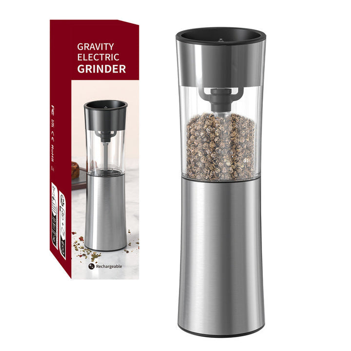 Ground Black Pepper Electric Grinder with stainless steel design and multiple power options