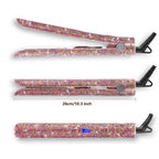 Professional titanium glitter hair straightener with diamond-style plates