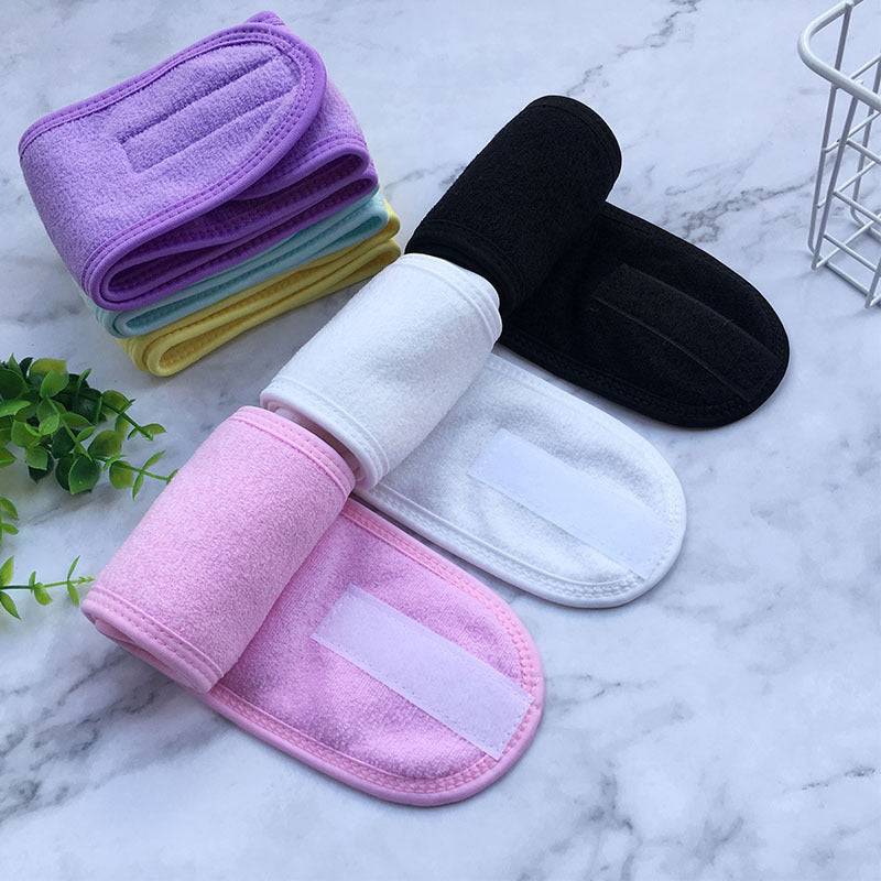 Soft towel-style beauty headband for makeup and skincare in assorted colors