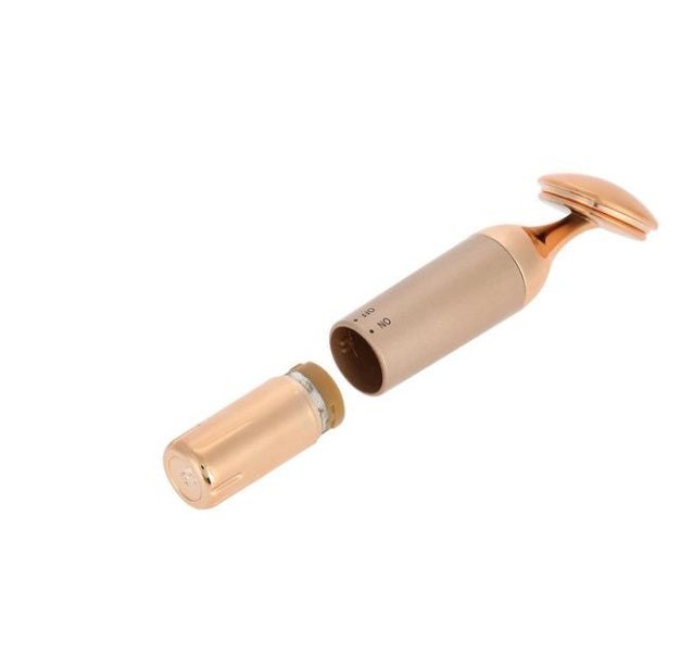 Gold electric facial massager DL-B552 with high-frequency vibration