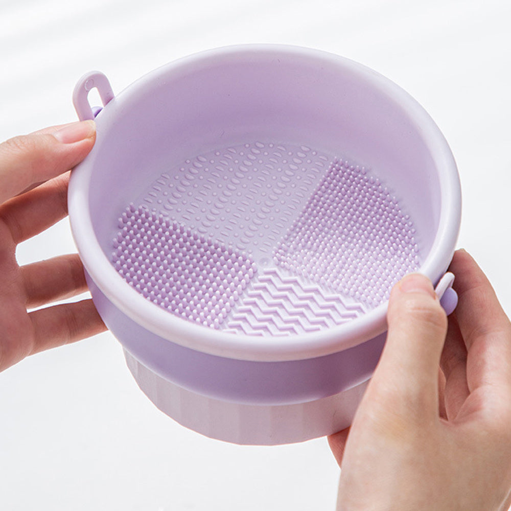 Makeup Brush Cleaning Bowl - Versatile Beauty Egg Cleaning Tool & Storage Set