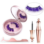 Glue-free magnetic fiber eyelashes in assorted colors