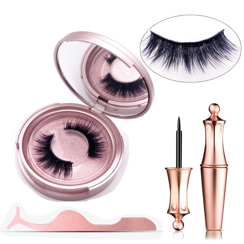 Glue-free magnetic fiber eyelashes in assorted colors
