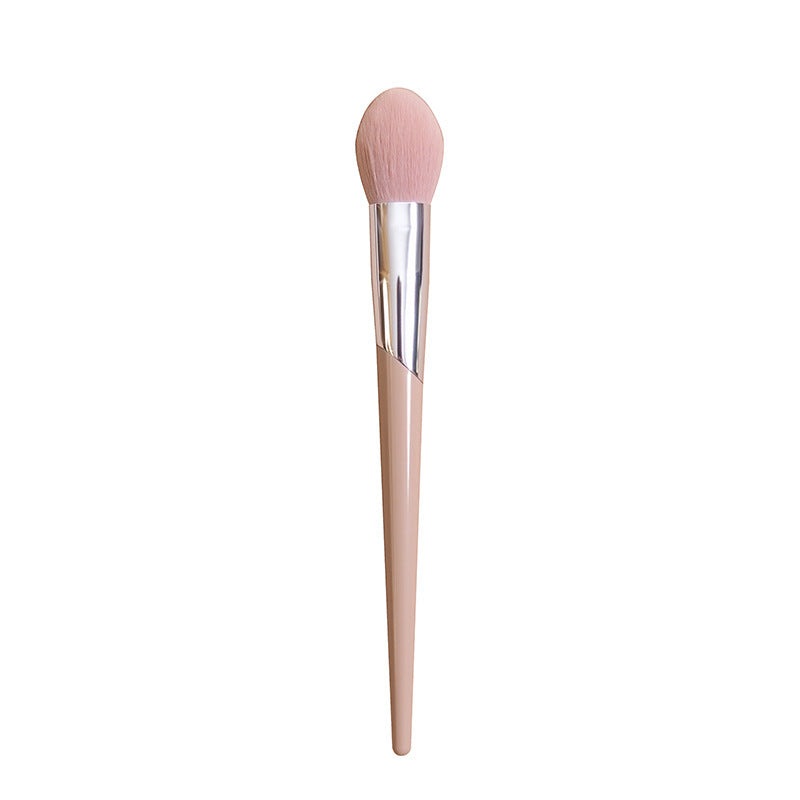 High-gloss professional makeup brush set with powder, blush, contour, and eyeshadow brushes
