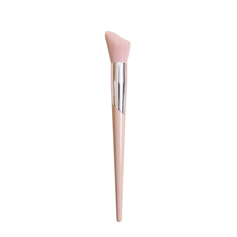 High-gloss professional makeup brush set with powder, blush, contour, and eyeshadow brushes