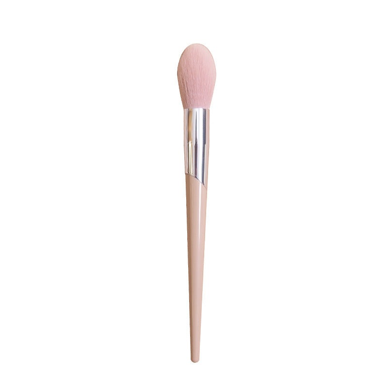 High-gloss professional makeup brush set with powder, blush, contour, and eyeshadow brushes