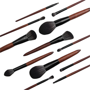 Makeup Brush Set 12 Ebony Color Makeup Tools for Flawless Application