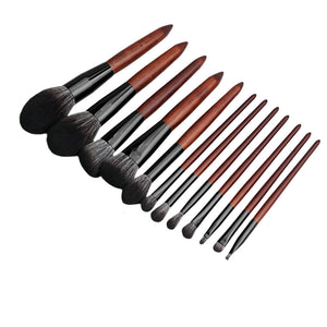 Makeup Brush Set 12 Ebony Color Makeup Tools for Flawless Application