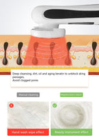 White negative ion facial beauty device for deep cleansing with vibration and heat