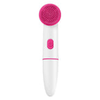 Electric silicone facial cleansing brush with waterproof design for deep pore cleaning
