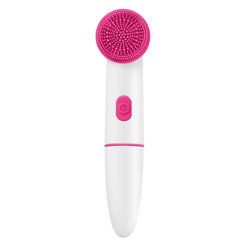 Electric silicone facial cleansing brush with waterproof design for deep pore cleaning