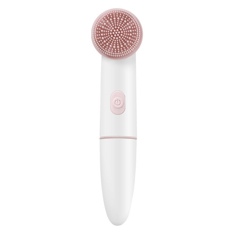 Electric silicone facial cleansing brush with waterproof design for deep pore cleaning