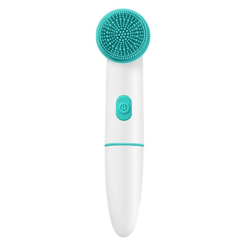 Electric silicone facial cleansing brush with waterproof design for deep pore cleaning