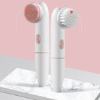 Electric silicone facial cleansing brush with waterproof design for deep pore cleaning
