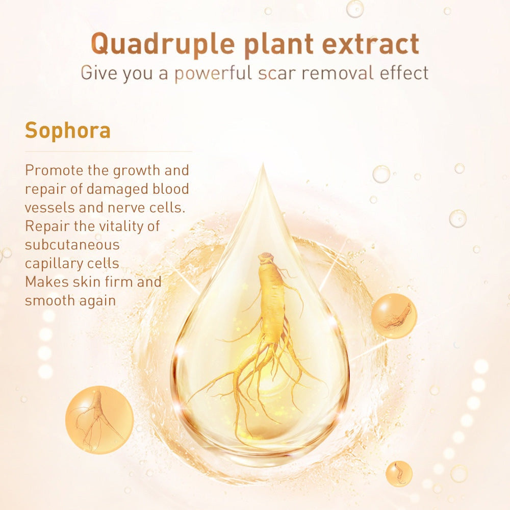 Herbal witch hazel scar repair cream in gel form for skincare