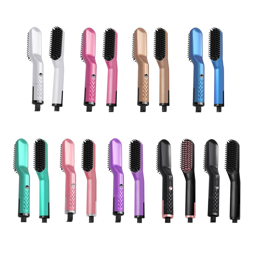 2-in-1 tourmaline ceramic hair straightener comb for wet and dry hair