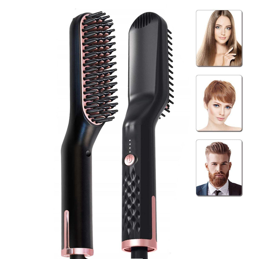 2-in-1 tourmaline ceramic hair straightener comb for wet and dry hair