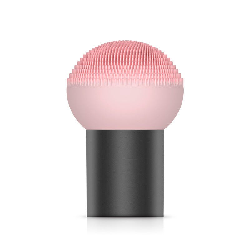 Pink silicone facial cleansing brush for blackhead and pore cleaning