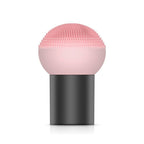 Pink silicone facial cleansing brush for blackhead and pore cleaning