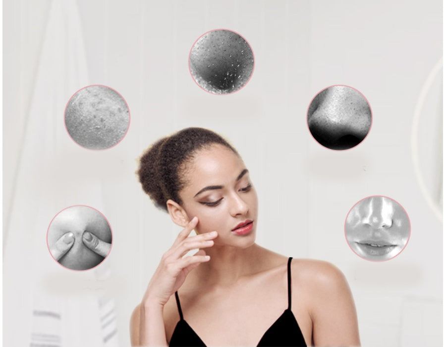 Pink silicone facial cleansing brush for blackhead and pore cleaning