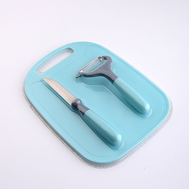 Kitchen Tool Set - Three-Piece Blue Set with Melon Planer, Corkscrew