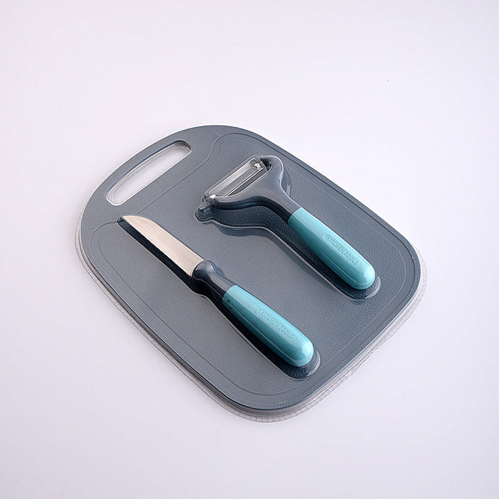 Kitchen Tool Set - Three-Piece Blue Set with Melon Planer, Corkscrew