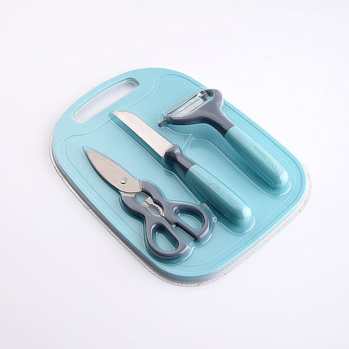 Kitchen Tool Set - Three-Piece Blue Set with Melon Planer, Corkscrew