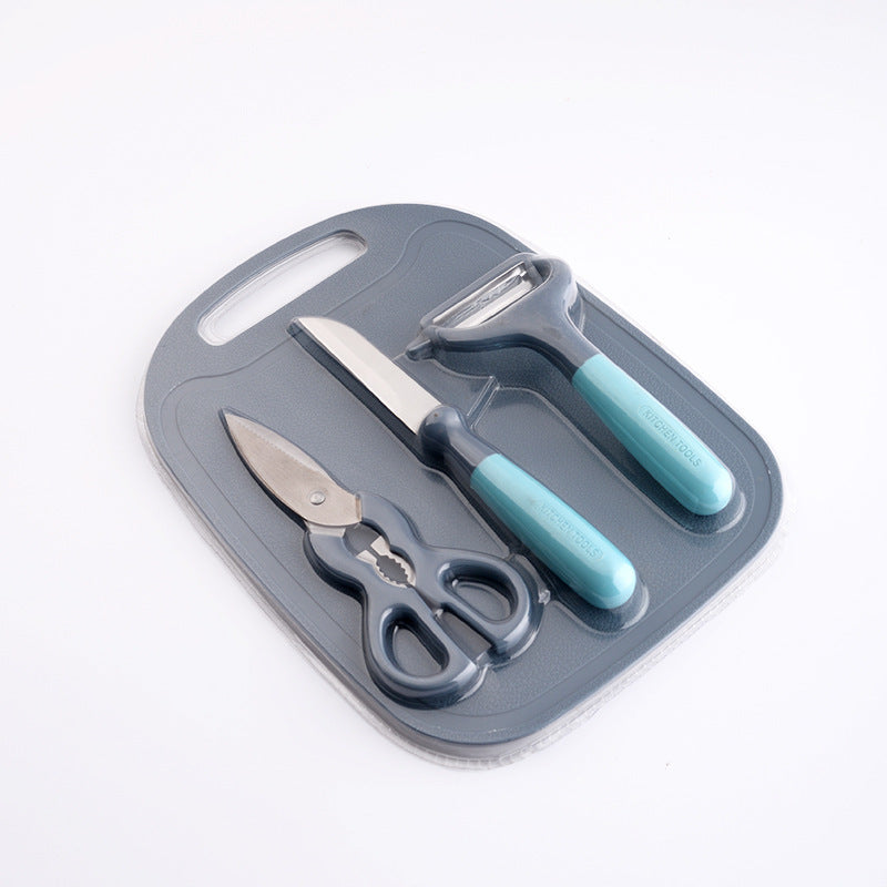 Kitchen Tool Set - Three-Piece Blue Set with Melon Planer, Corkscrew