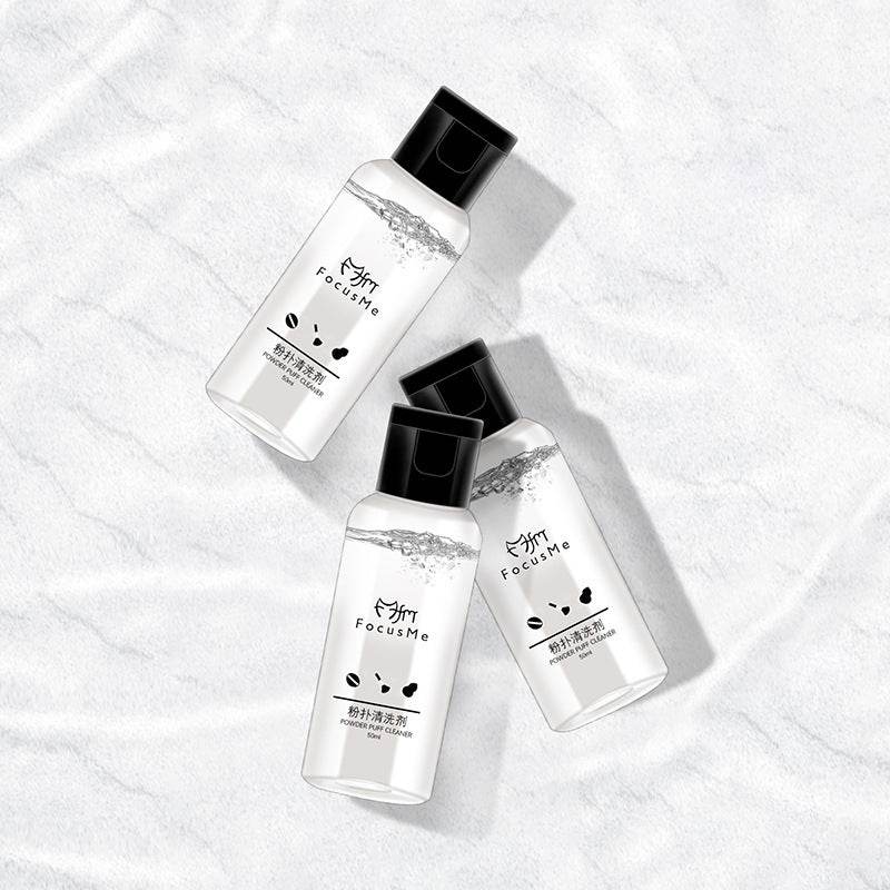 50ml makeup puff and brush cleaning liquid in travel-size bottle