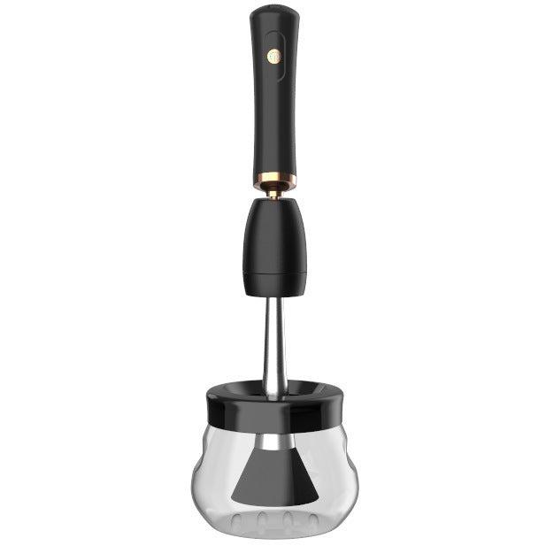 Electric makeup brush cleaner with silica bristles and multiple charging options