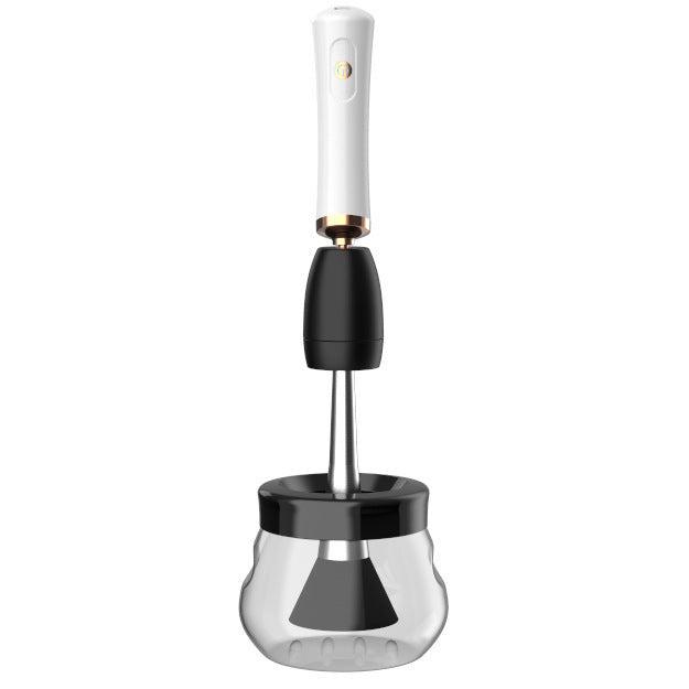Electric makeup brush cleaner with silica bristles and multiple charging options