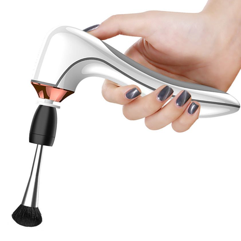 Electric makeup brush cleaner with silica bristles and multiple charging options