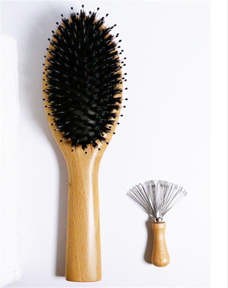 Small air cushion comb cleaning brush for removing hair from hairbrushes