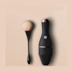 Electric makeup brush cleaner with USB charging and magnetic storage caps