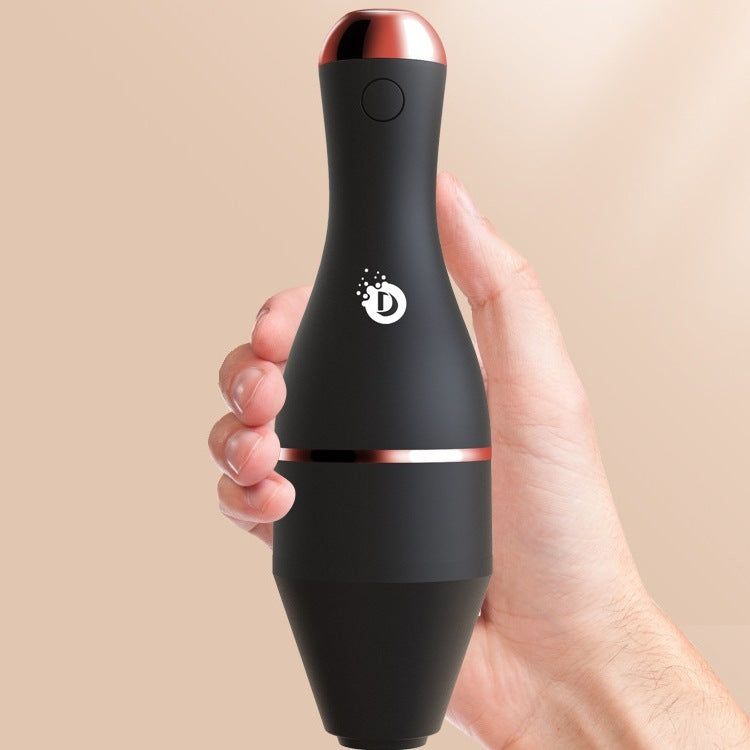 Electric makeup brush cleaner with USB charging and magnetic storage caps