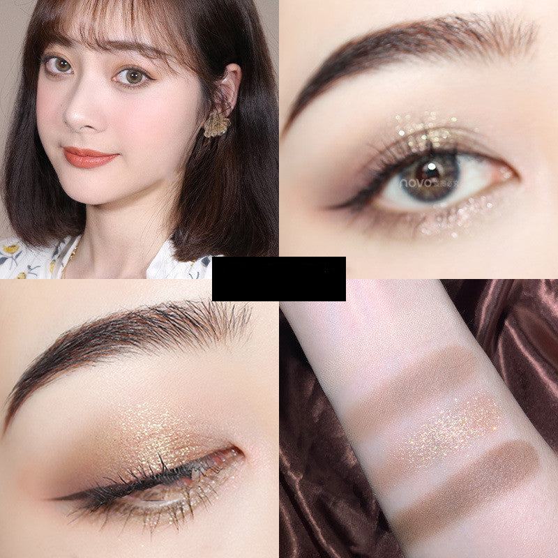 4-color eyeshadow palette with natural blendable shades for daily use