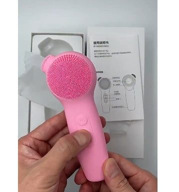 Ultrasonic waterproof silicone facial cleansing brush in multiple colors