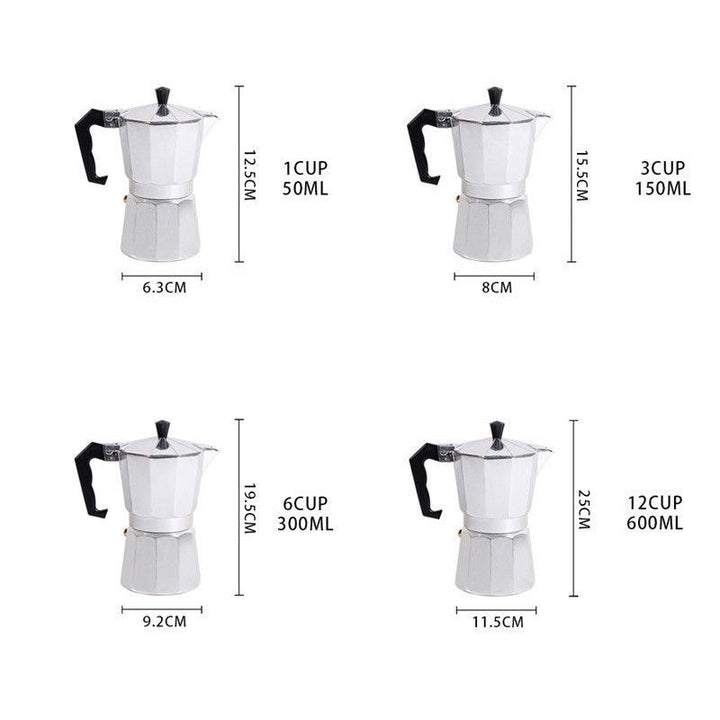 Food Grade Aluminum Alloy Coffee Pot for single cup brewing