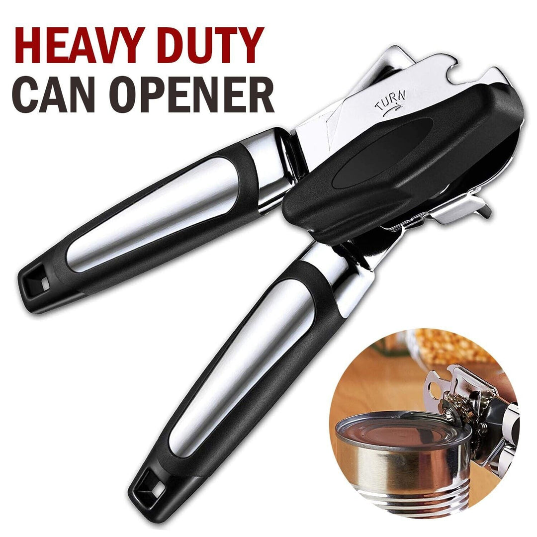 Manual Handheld Can Opener with sharp stainless steel blade and anti-slip grip