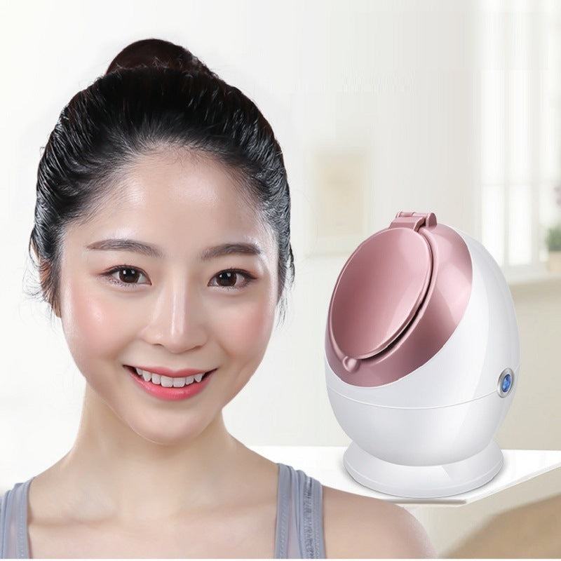 White nano ionic facial steamer SA-166A producing warm mist