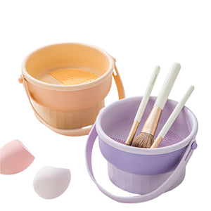 Makeup Brush Cleaning Bowl - Versatile Beauty Egg Cleaning Tool & Storage Set