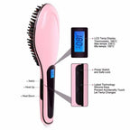 Paddle brush hair straightener with fast heating and ionic anti-frizz feature