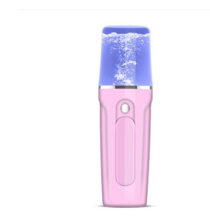Portable nano mist facial sprayer with USB charging and built-in power bank