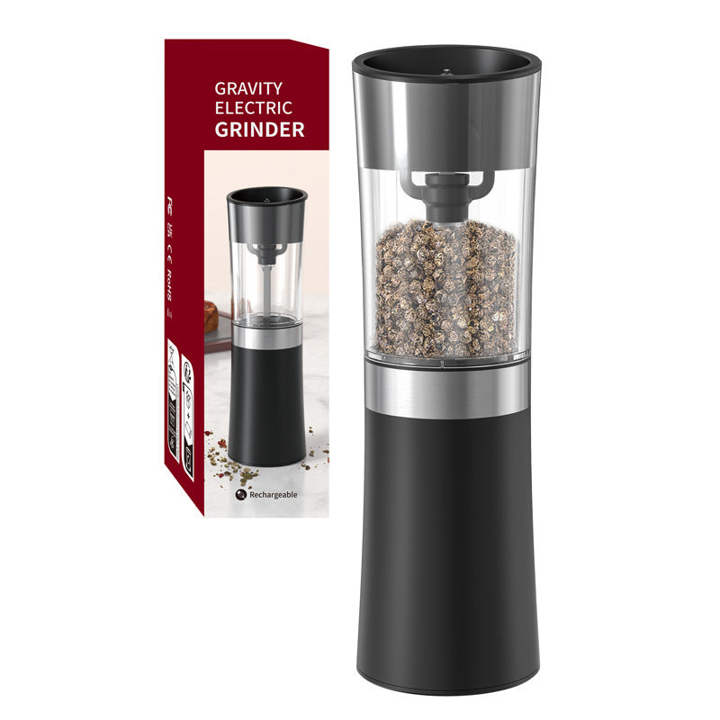 Electric Pepper Grinder in stainless steel for effortless spice grinding